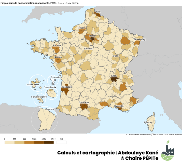Emploi dans la consommation responsable, 2009