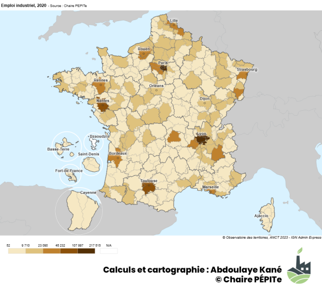 Emploi industriel, 2020